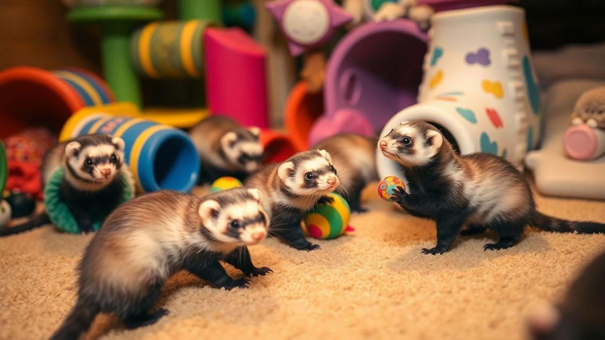 Techniques for Encouraging Cooperative Play with Ferrets